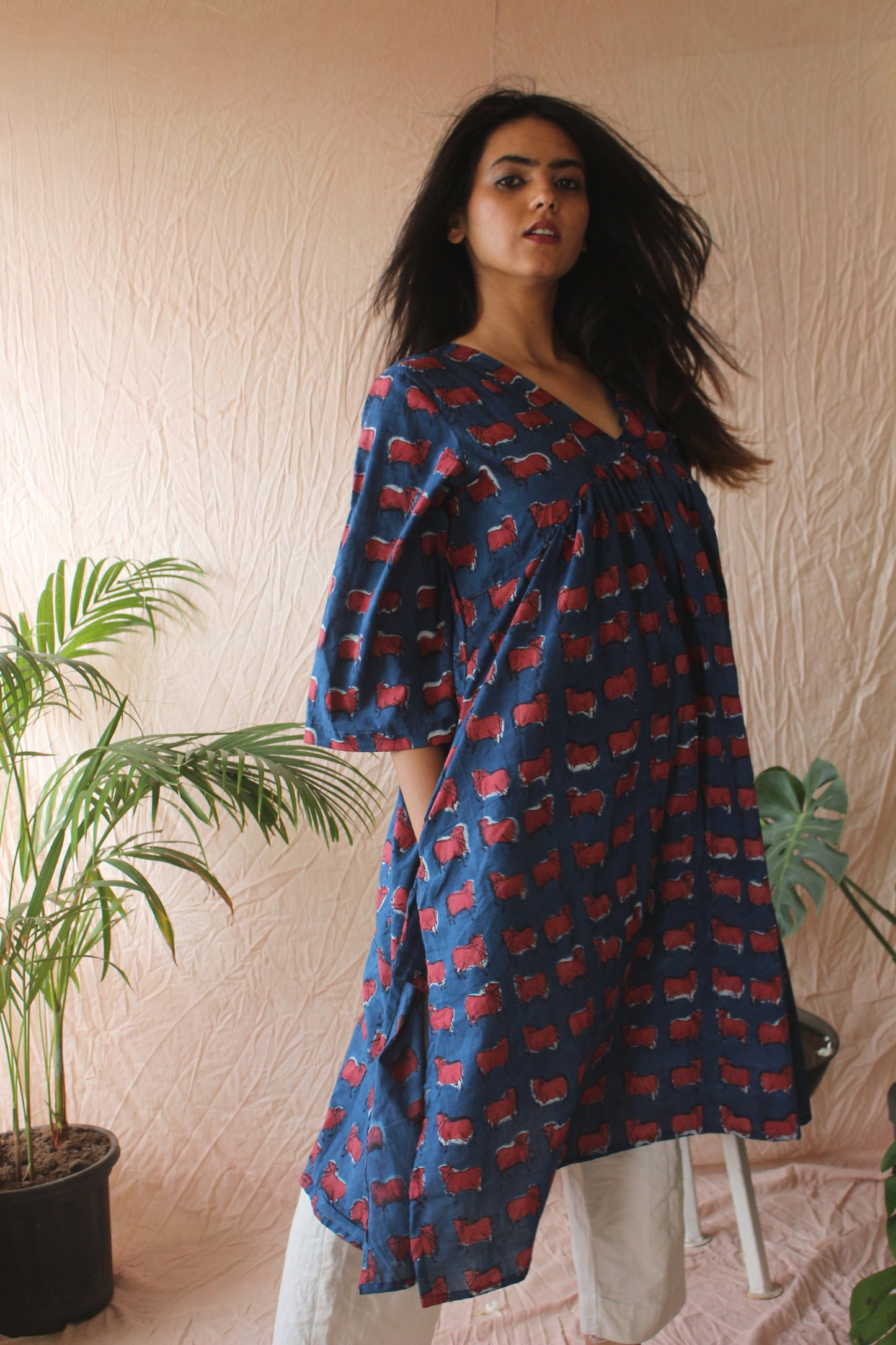 Indigo Tunic With Pants Set