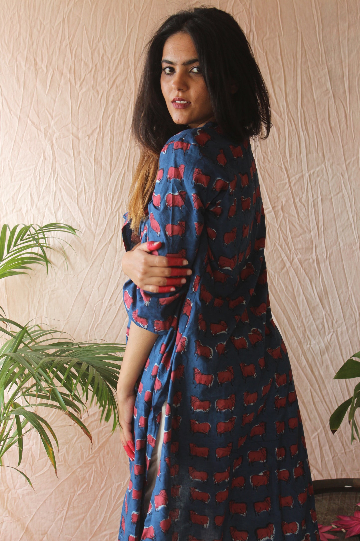 Indigo Tunic With Pants Set