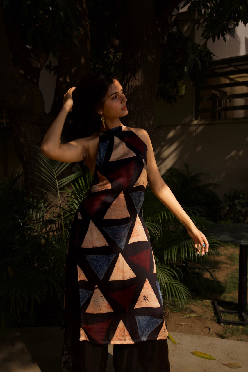 Aftab - Black Silk kurta set