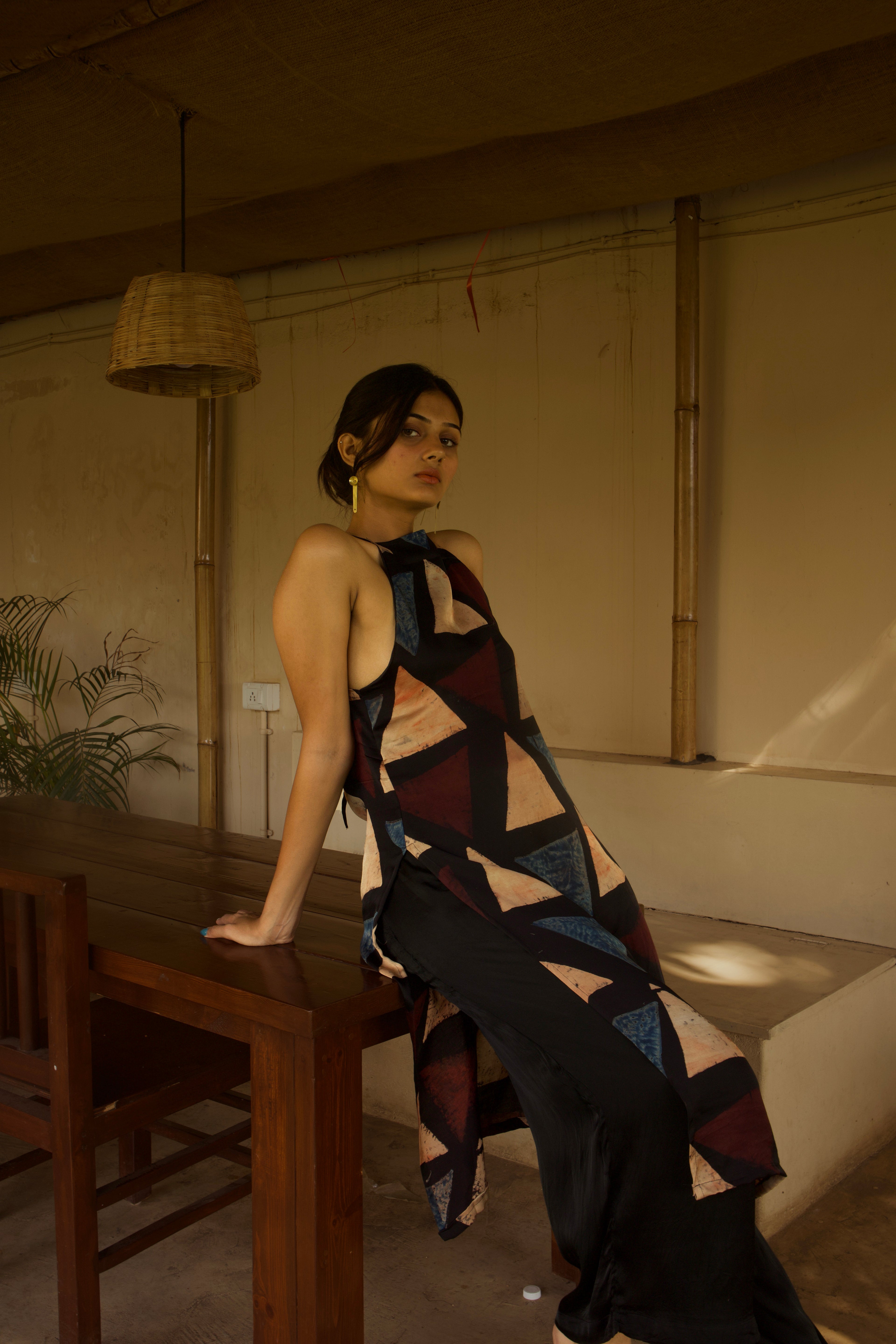 Aftab - Black Silk kurta set