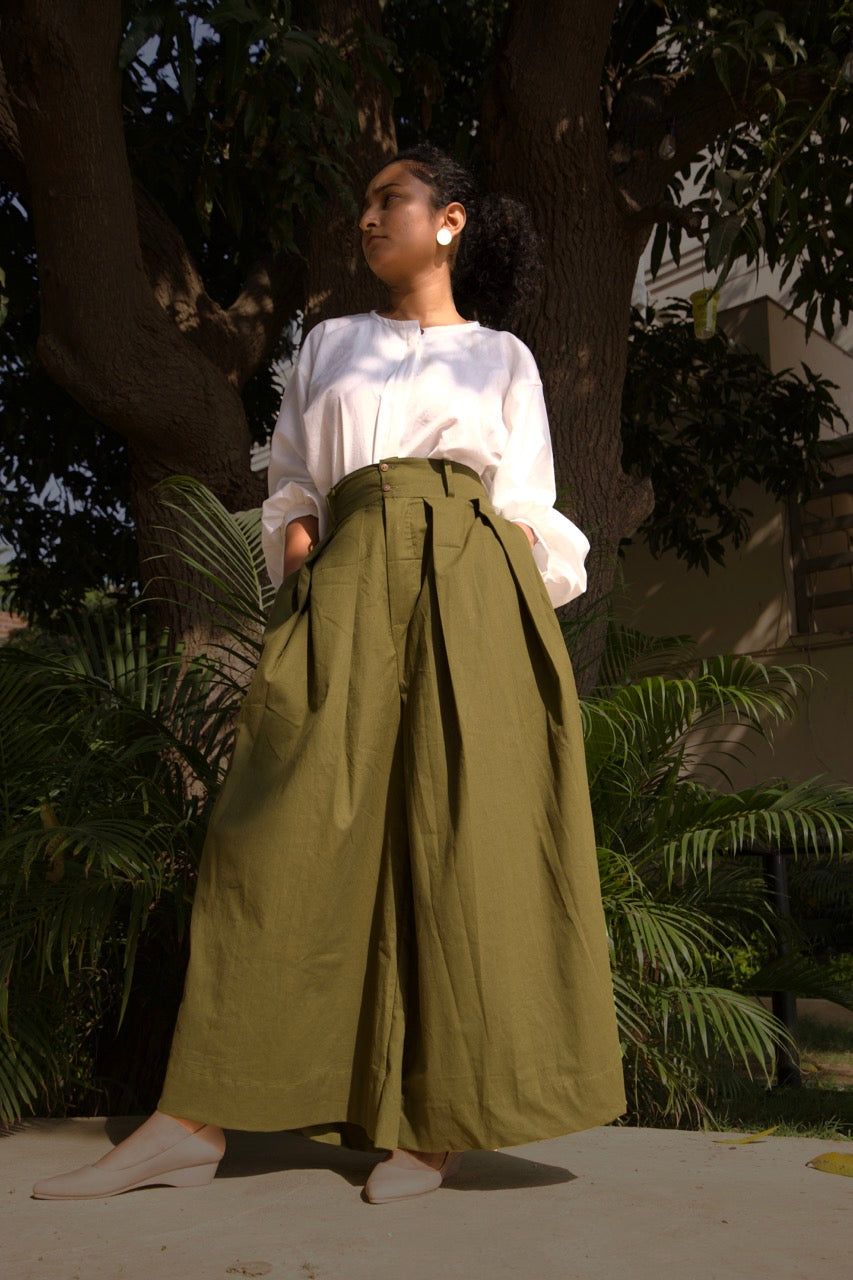 Sable Terra - Khaki Wide-Leg Pants