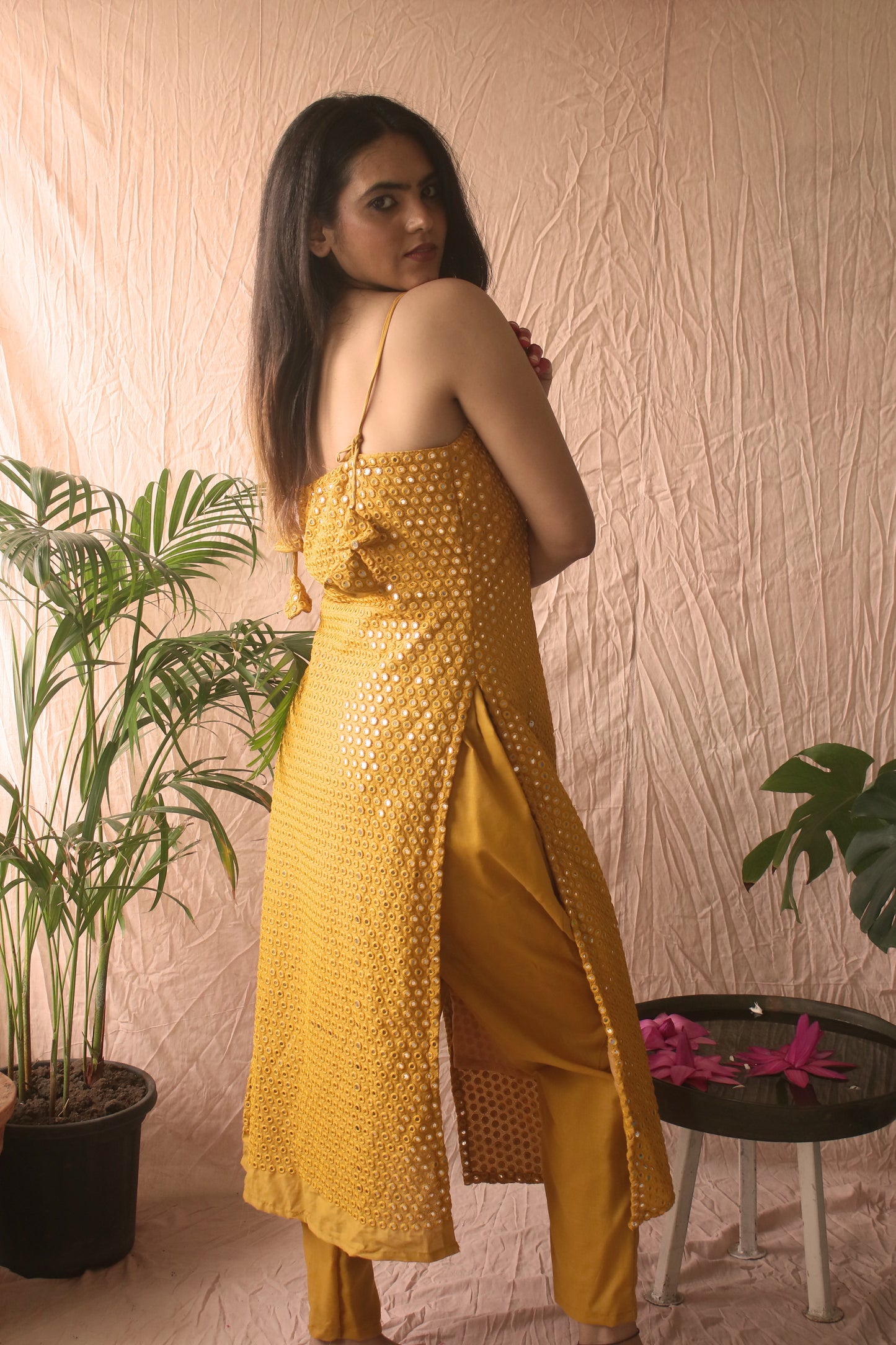 Yellow Tikka Kurta Set