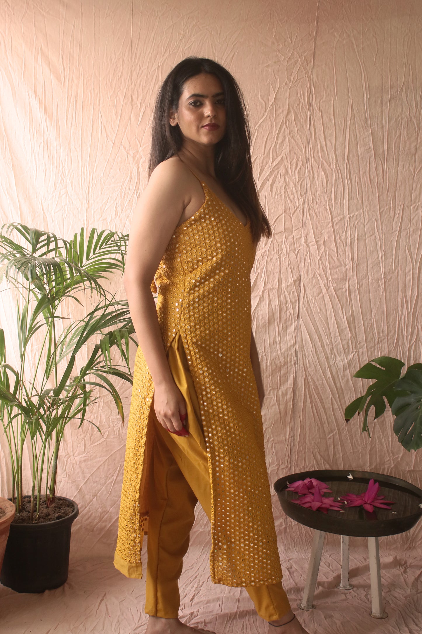 Yellow Tikka Kurta Set