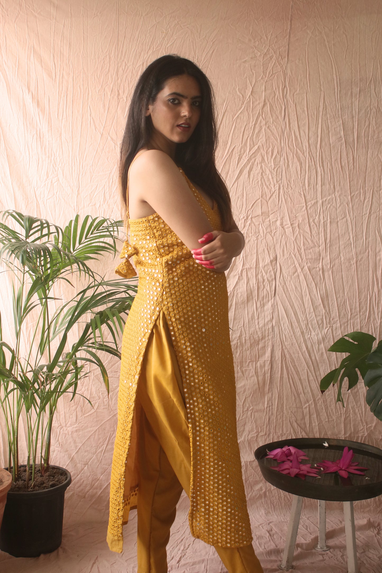 Yellow Tikka Kurta Set