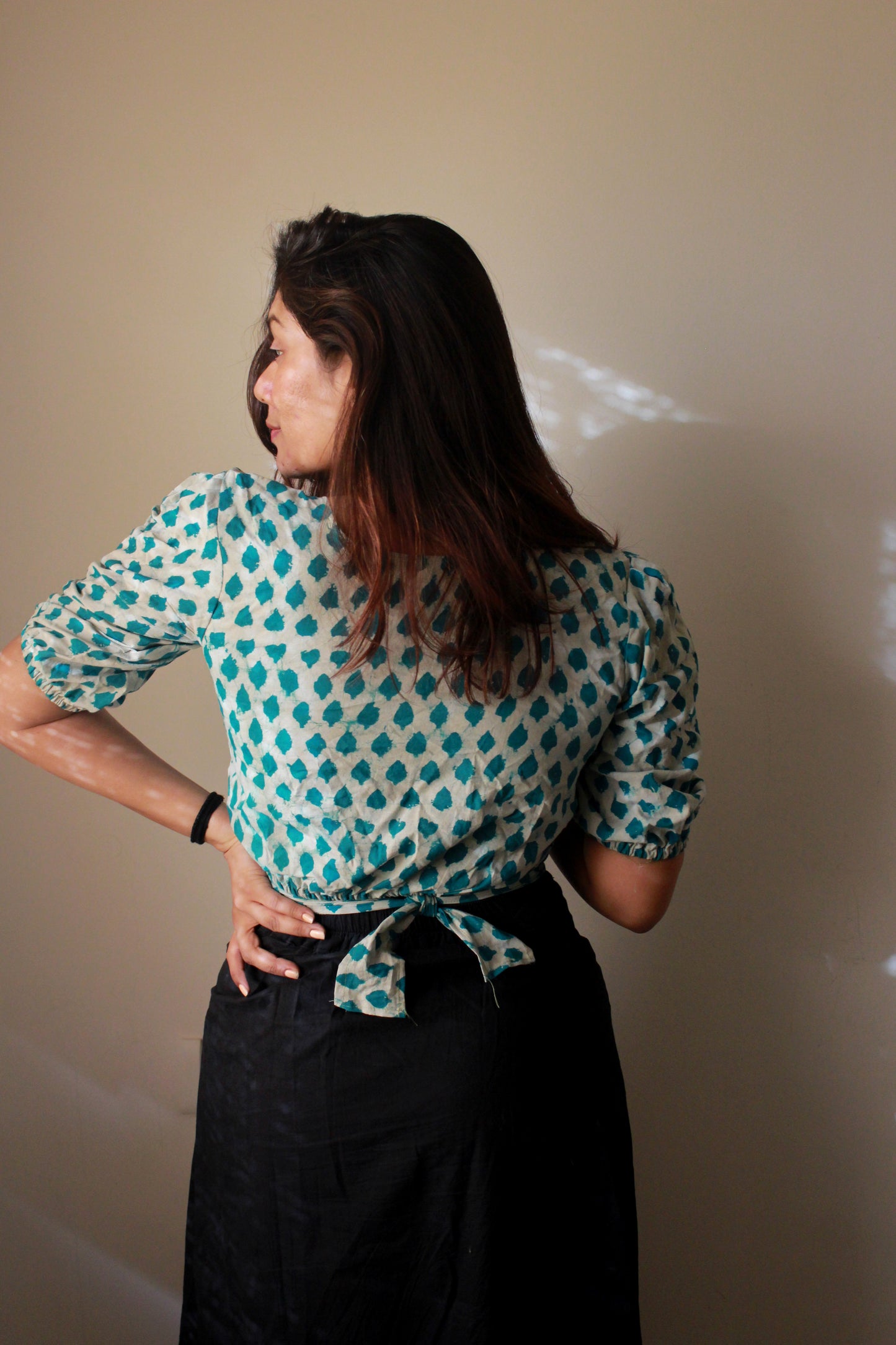 Green Tie Top