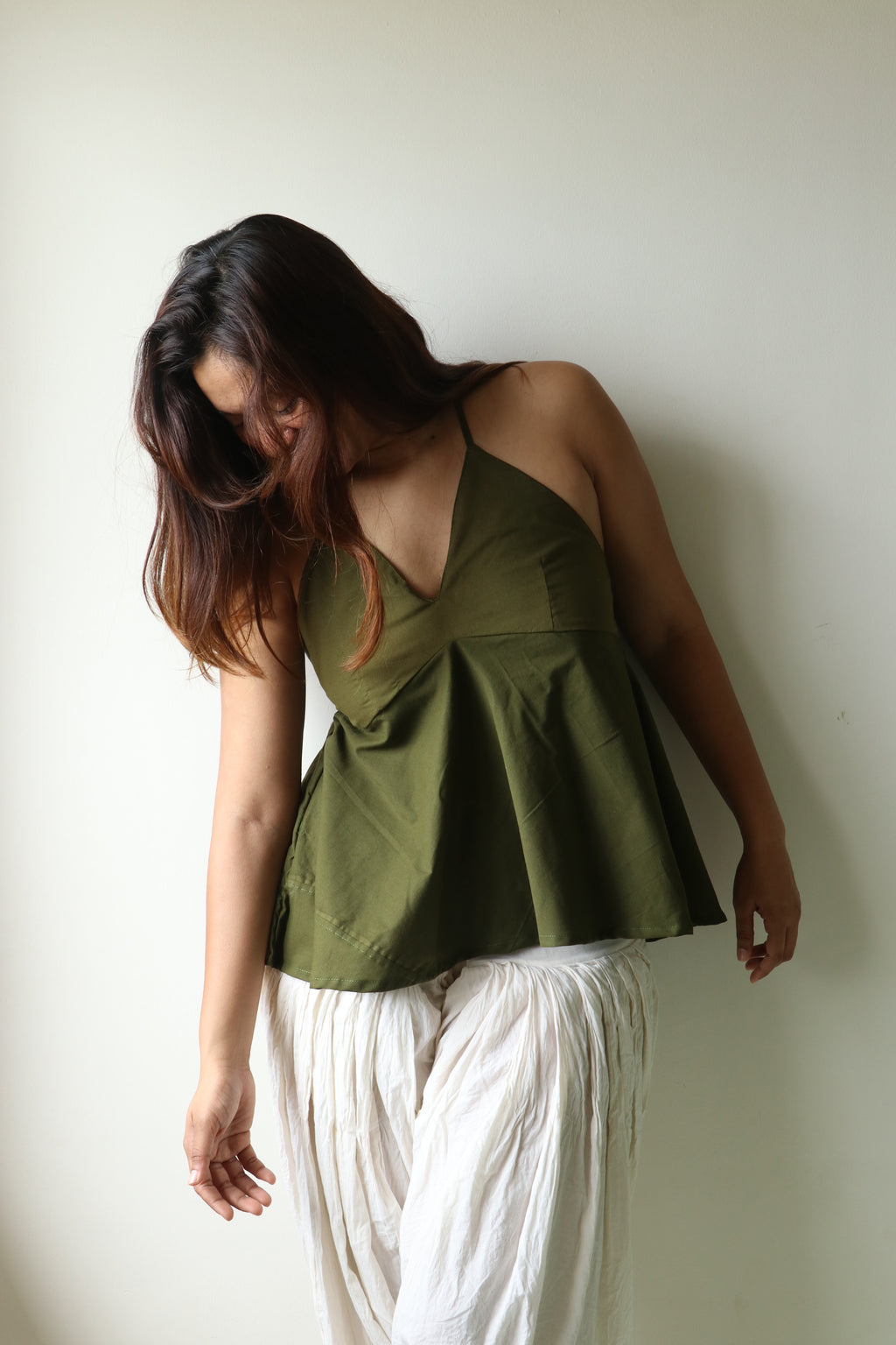 Aarzoo - Olive Green Camisole Top