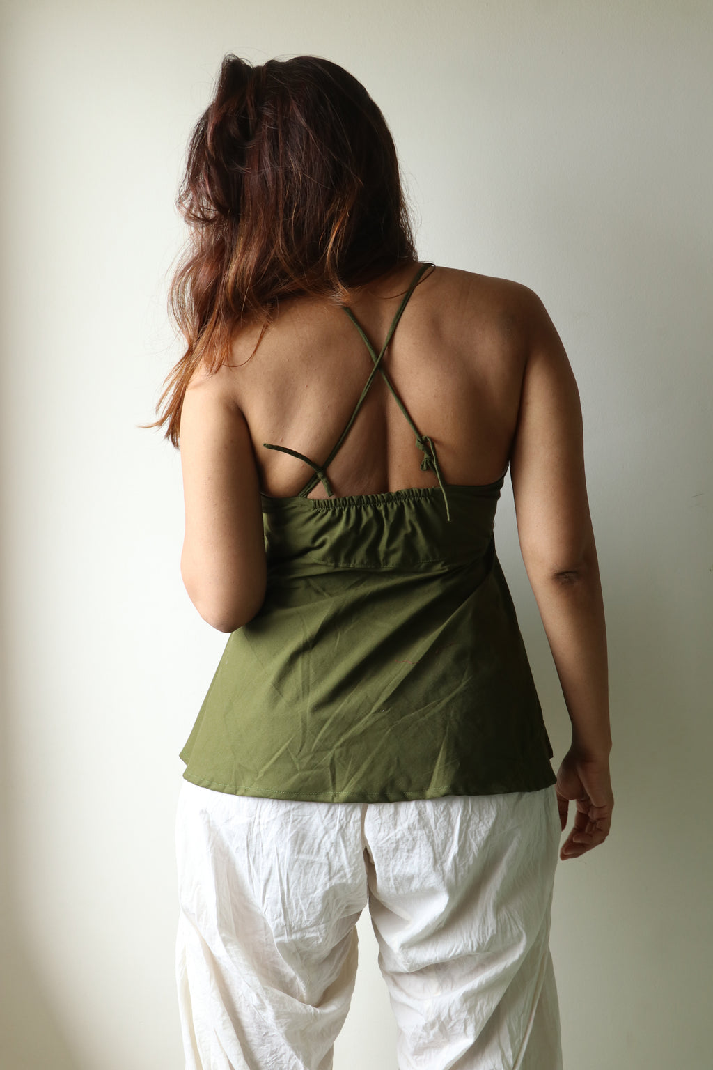 Aarzoo - Olive Green Camisole Top