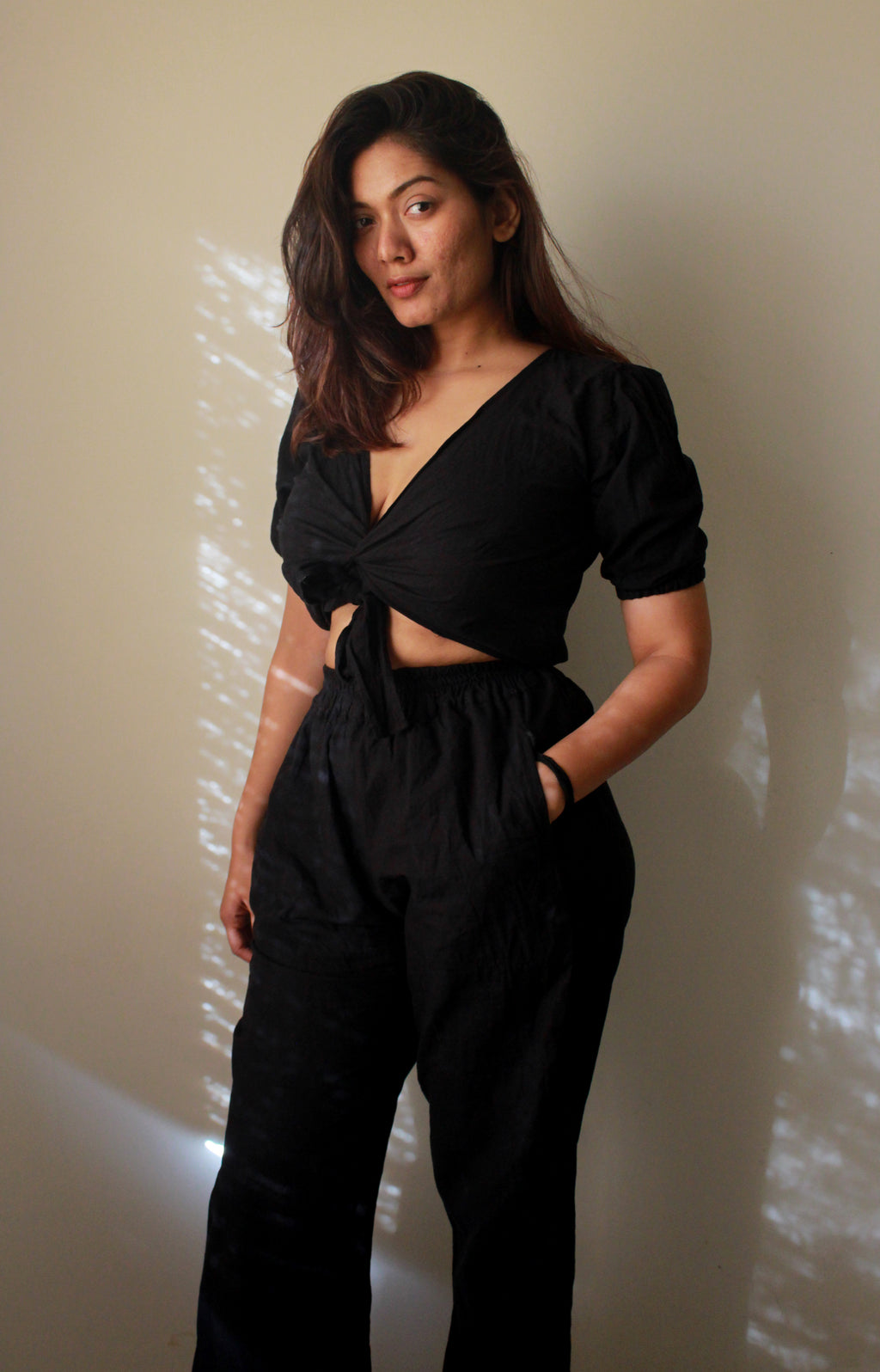 ECLIPSE Black Cotton Co-Ord set