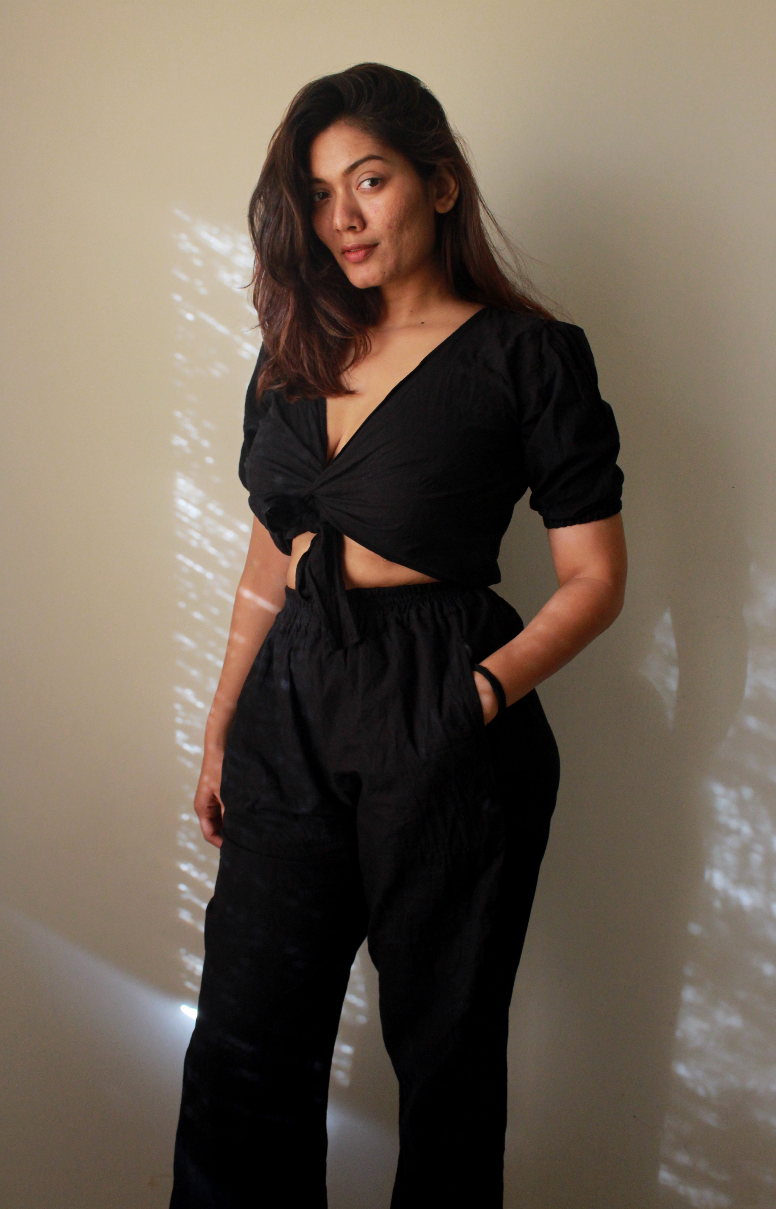 ECLIPSE Black Cotton Co-Ord set
