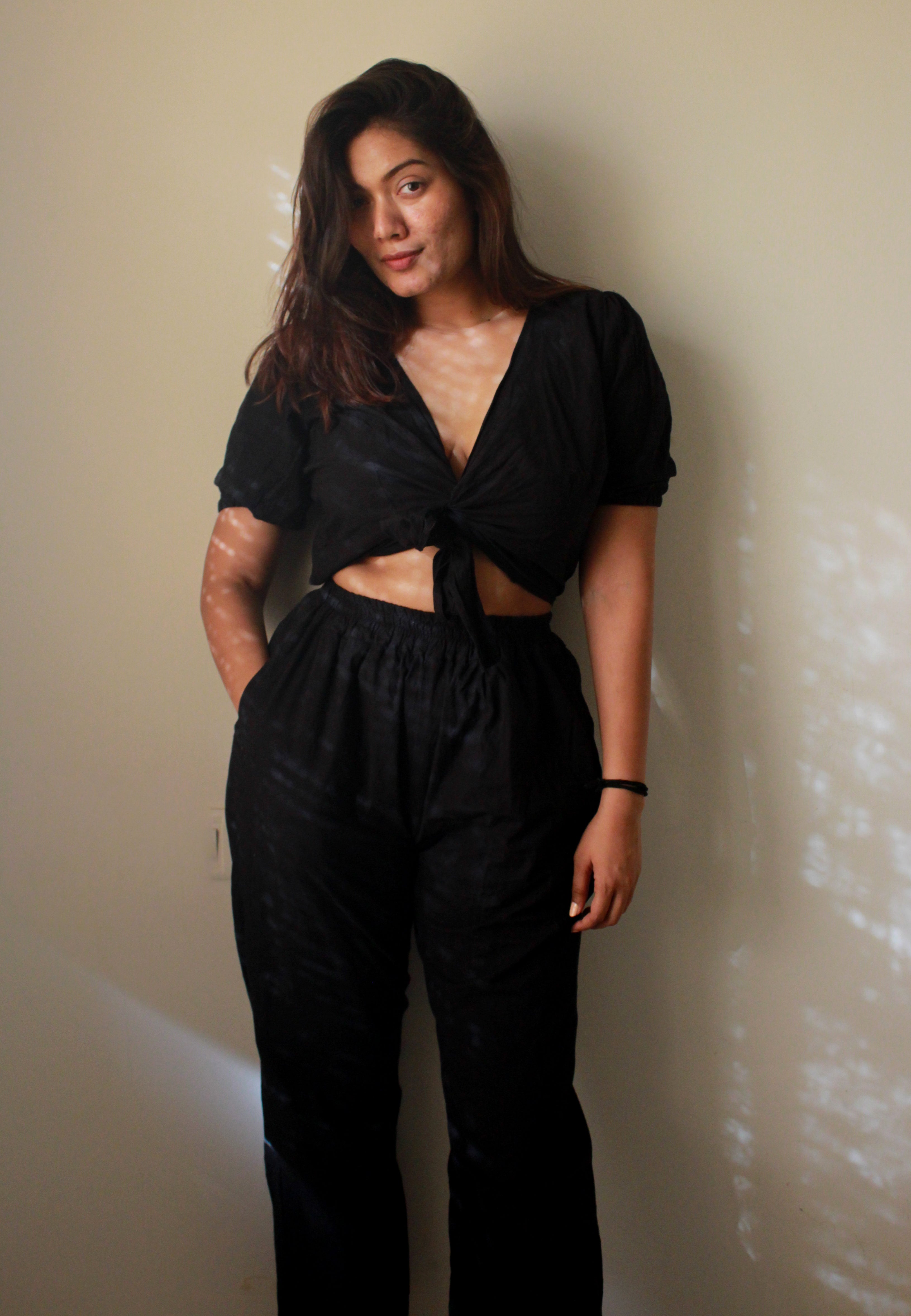 ECLIPSE Black Cotton Co-Ord set