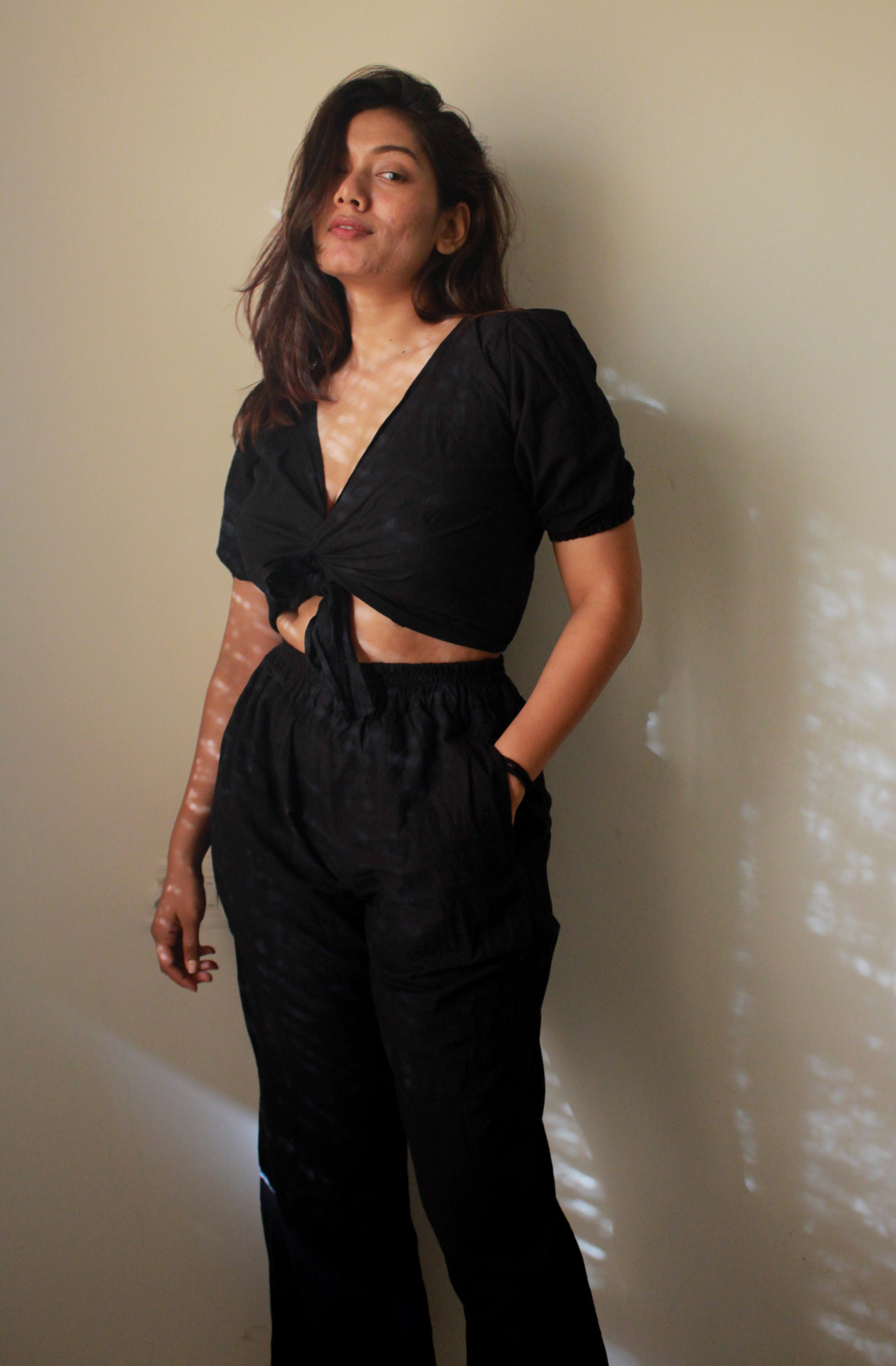 ECLIPSE Black Cotton Co-Ord set
