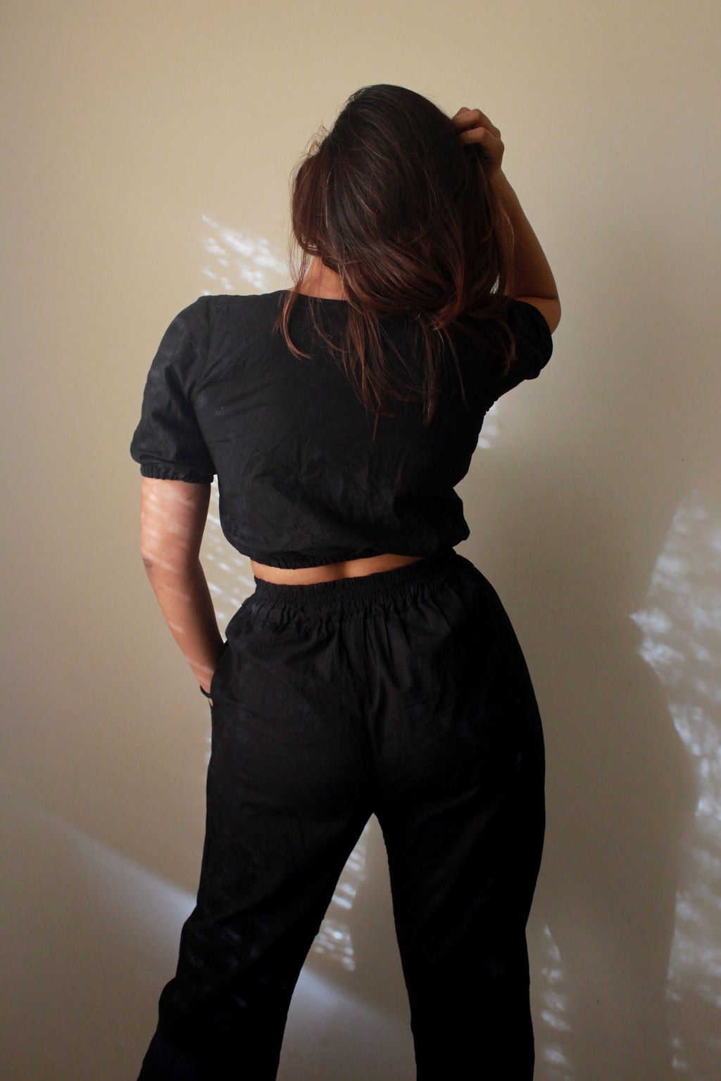 ECLIPSE Black Cotton Co-Ord set