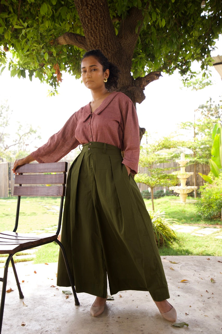 Sable Terra - Khaki Wide-Leg Pants