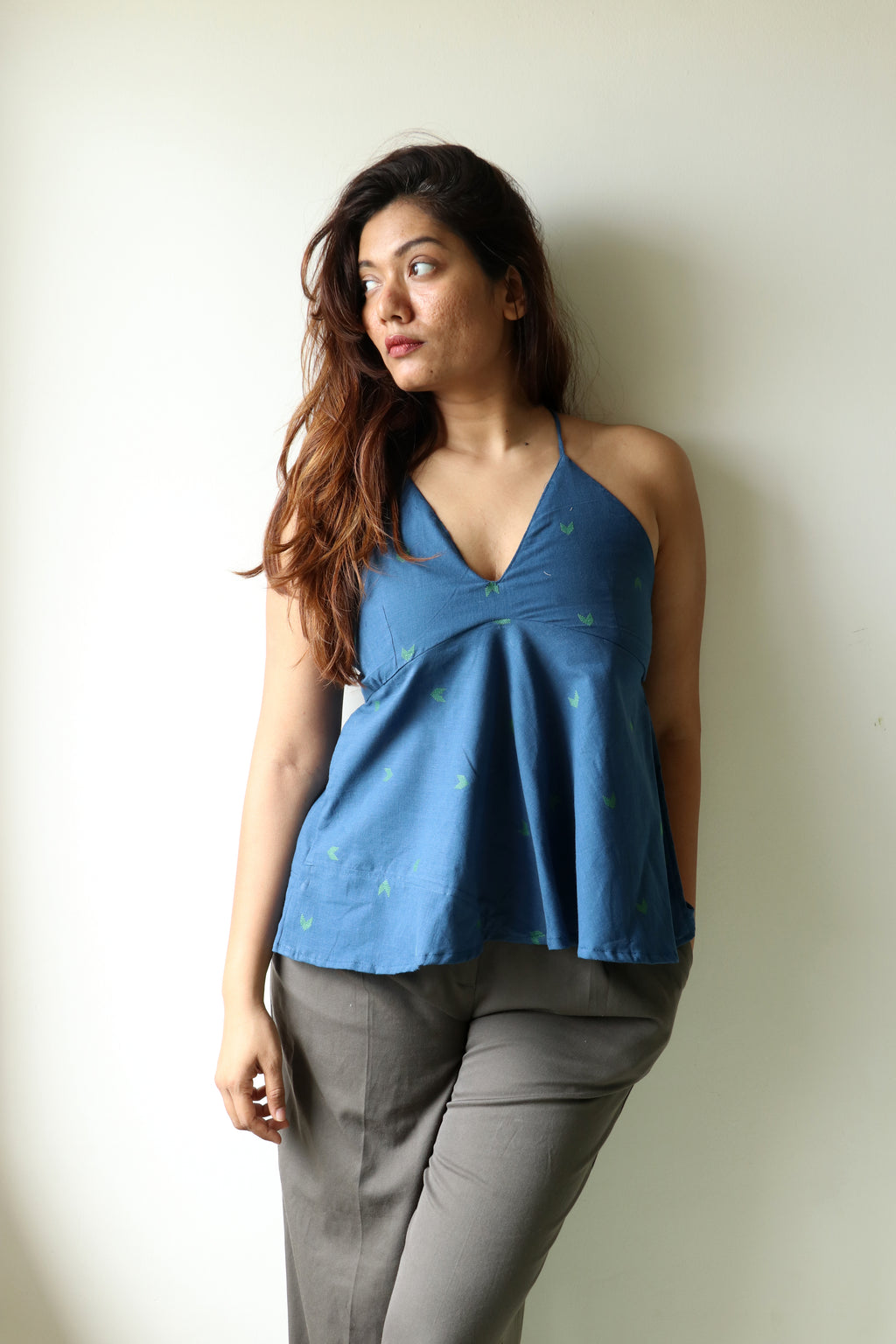 Rooh - Blue Cotton Camisole Top