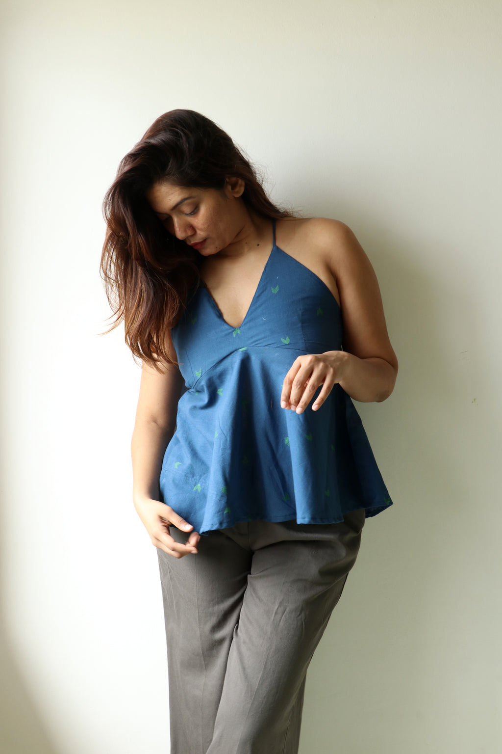 Rooh - Blue Cotton Camisole Top