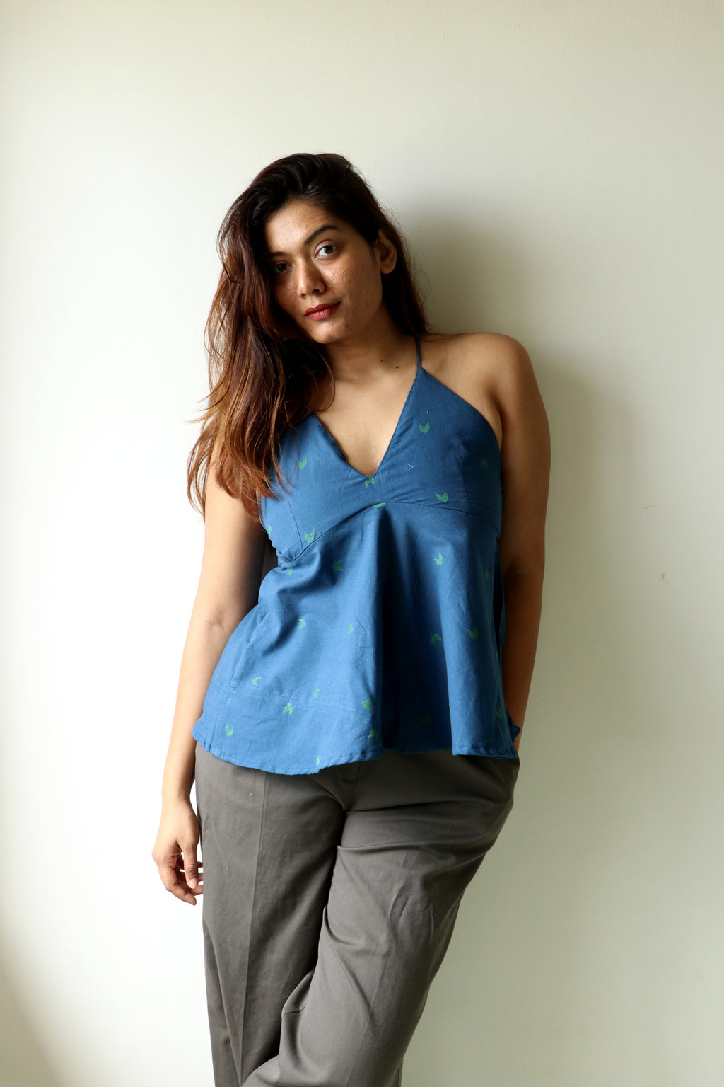 Rooh - Blue Cotton Camisole Top