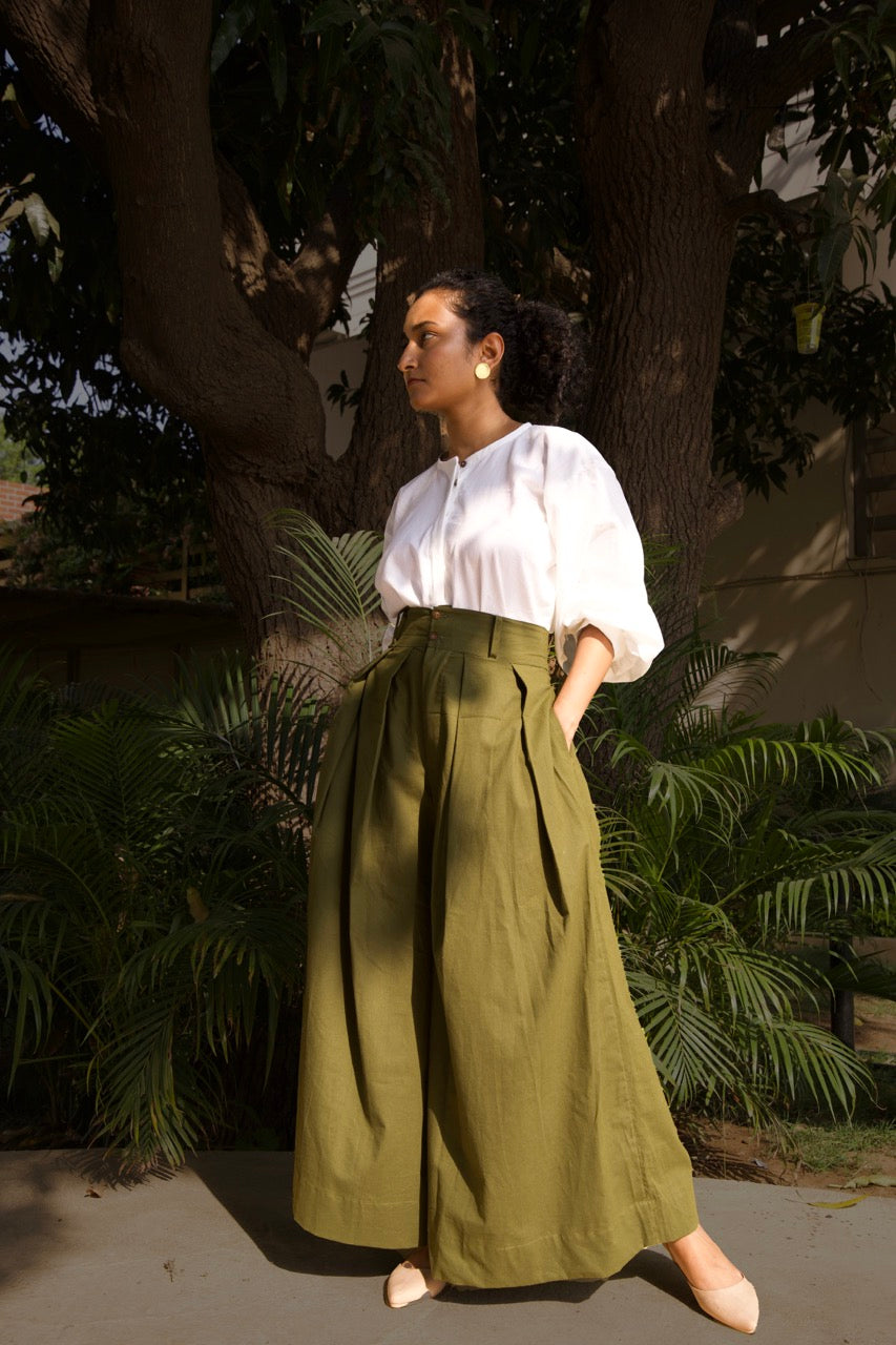 Sable Terra - Khaki Wide-Leg Pants