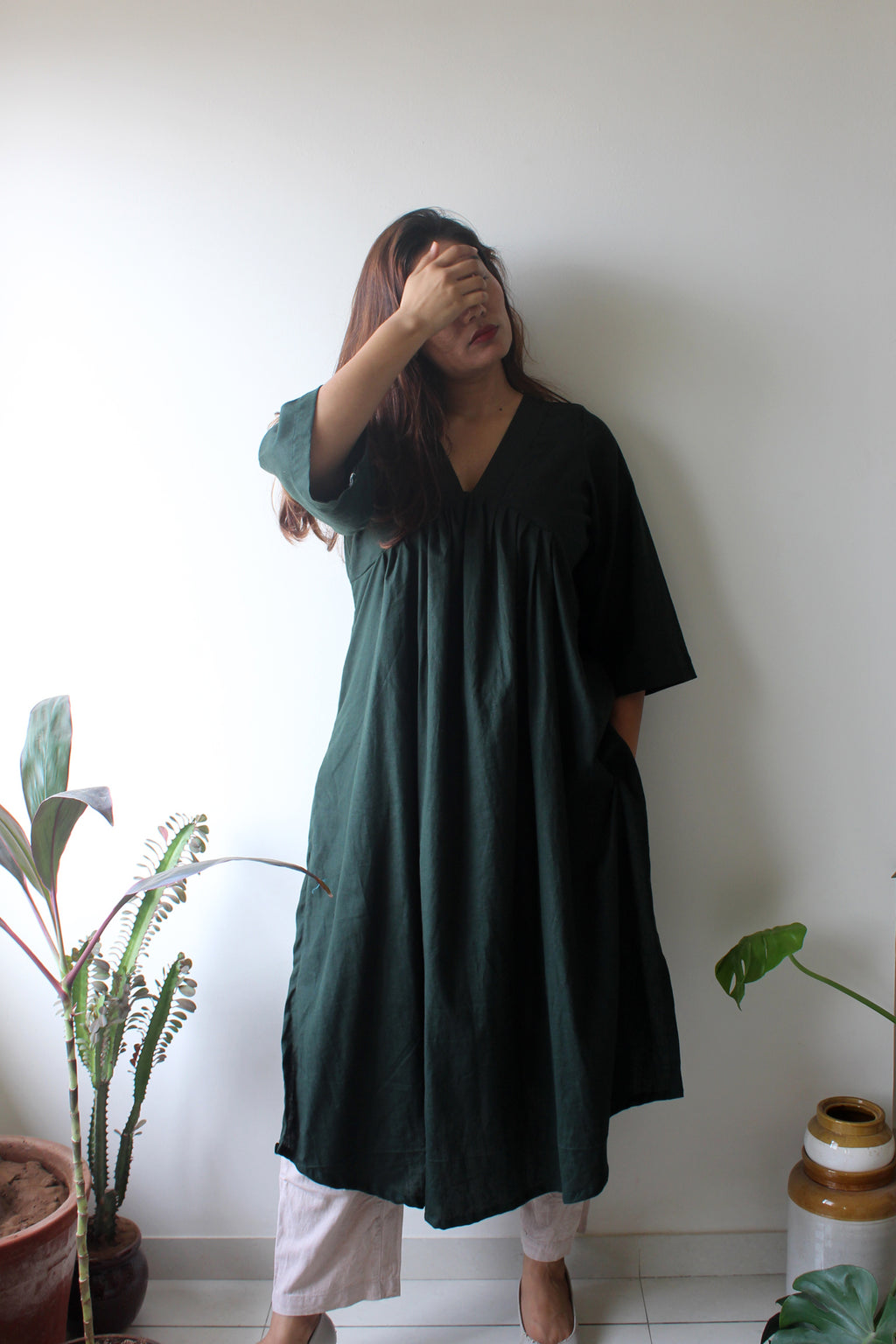 Serenity Green Long Kurta
