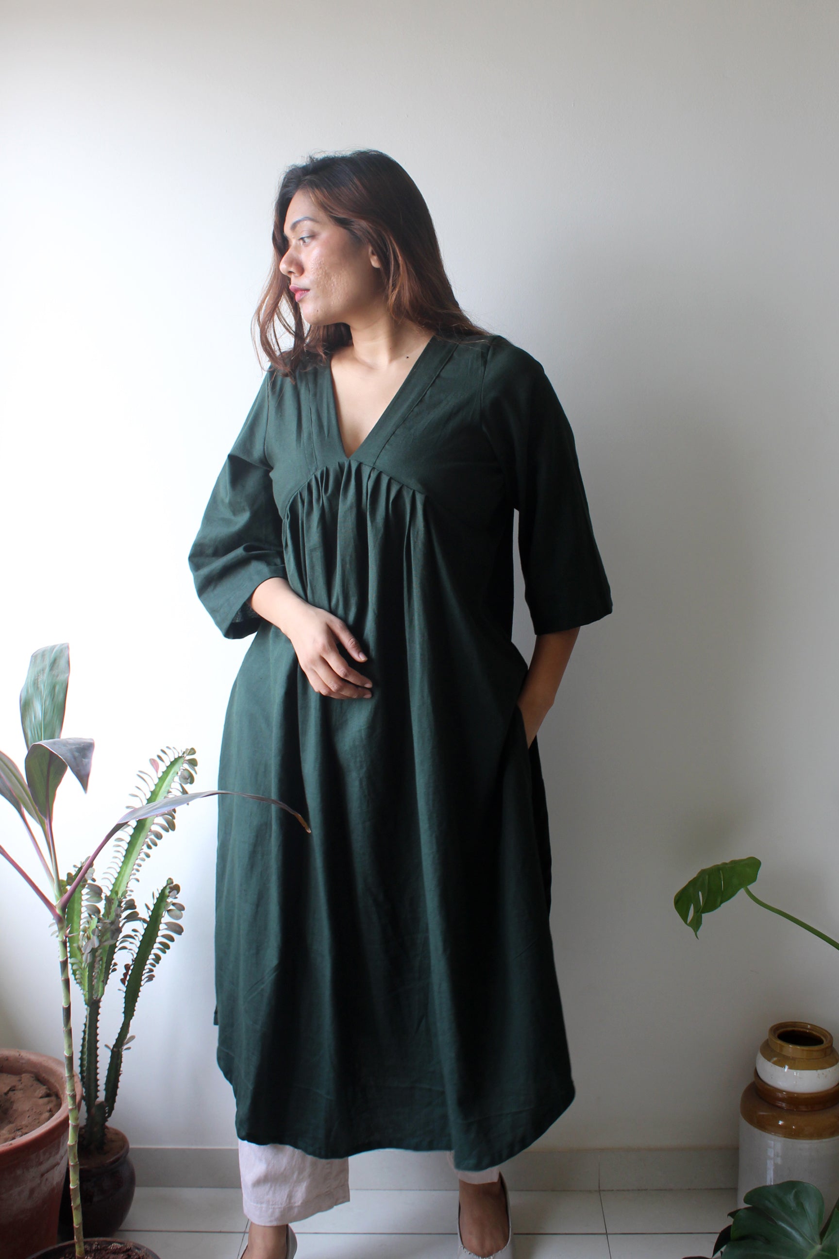 Serenity Green Long Kurta