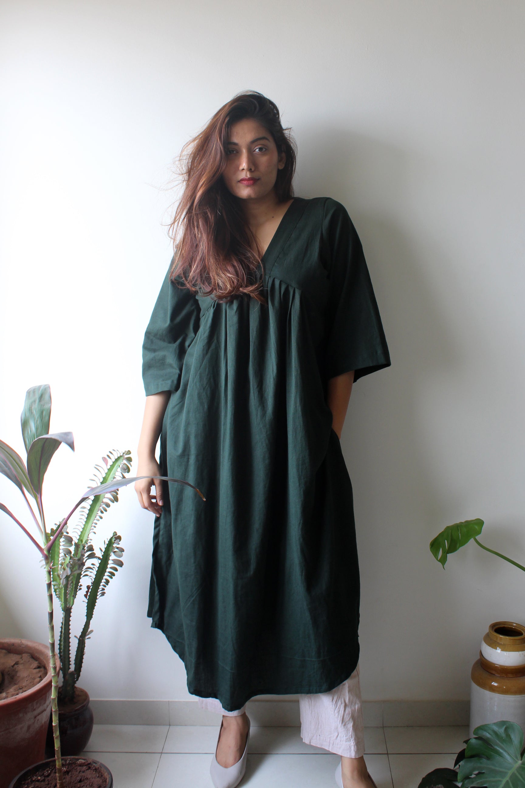 Serenity Green Long Kurta