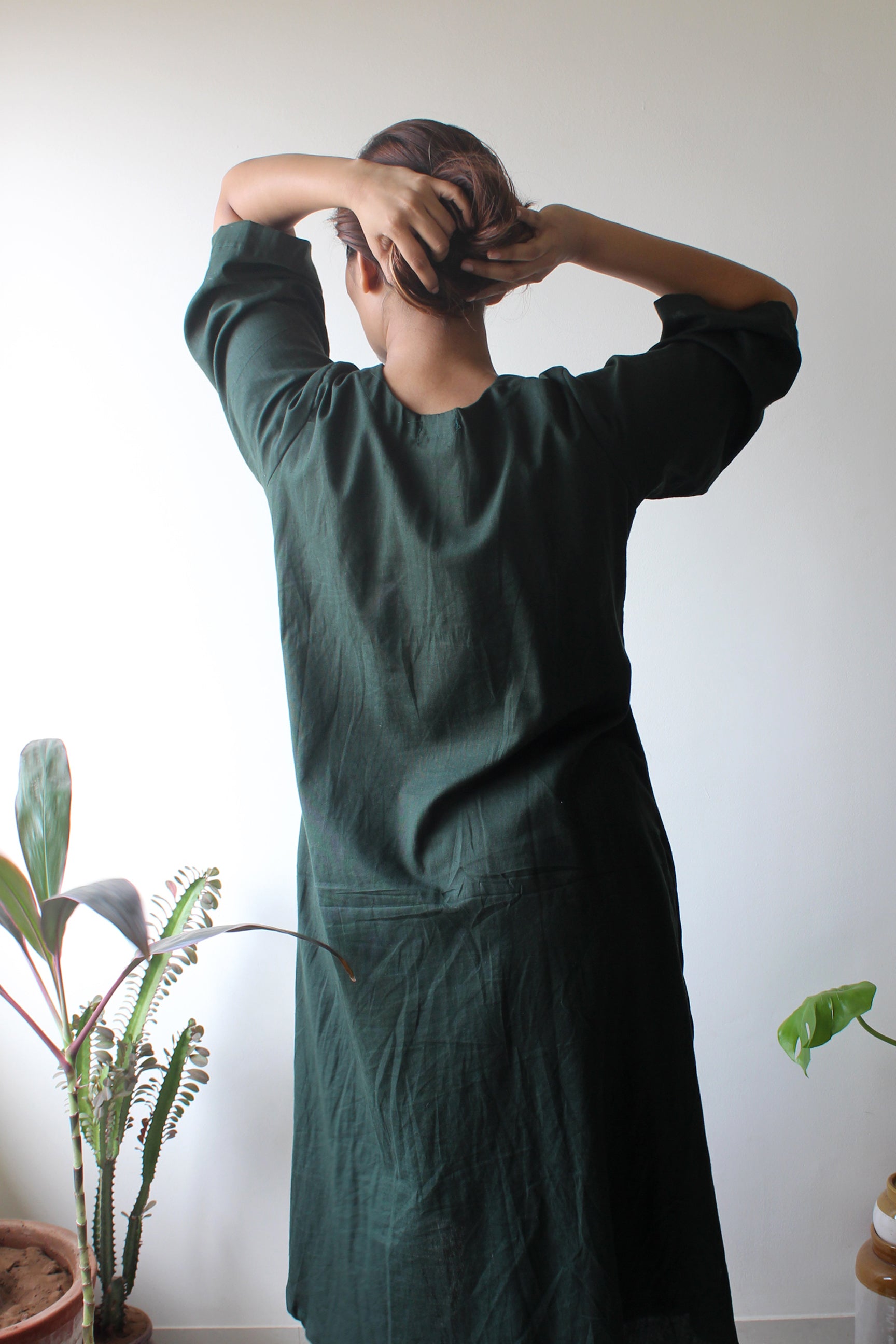 Serenity Green Long Kurta