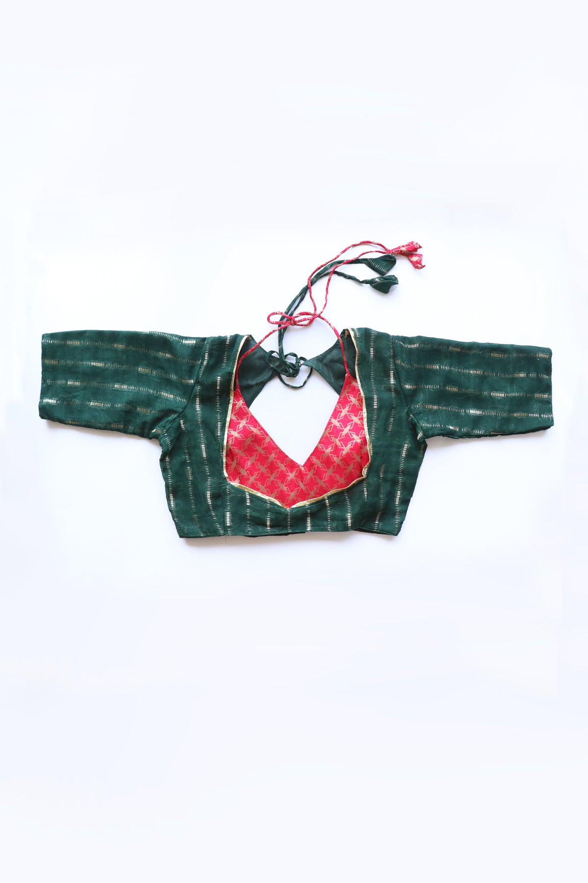 AVIRA - Emrald & Crimson Layred Blouse