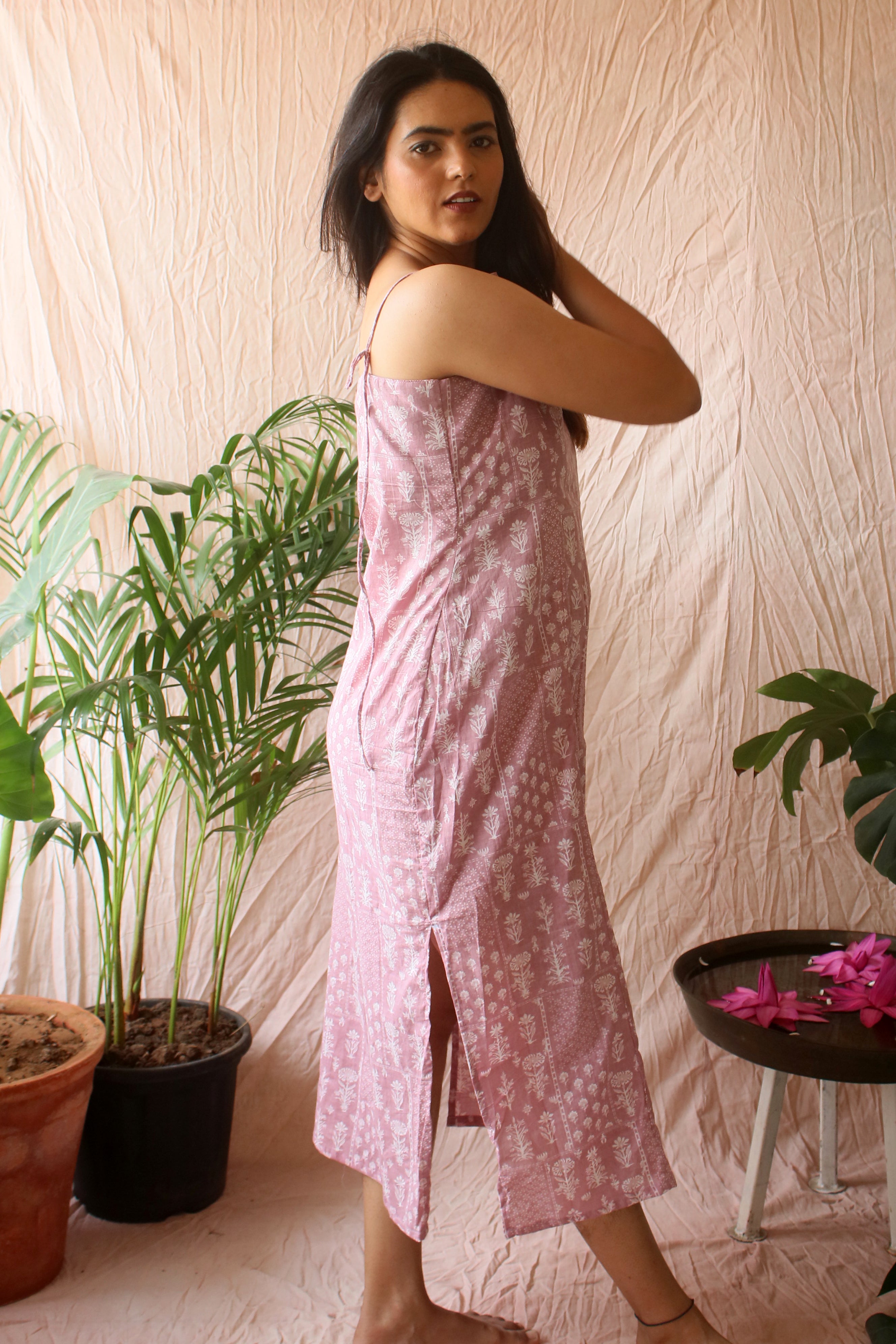 Crimsone Block Print Mid Lenght Dress