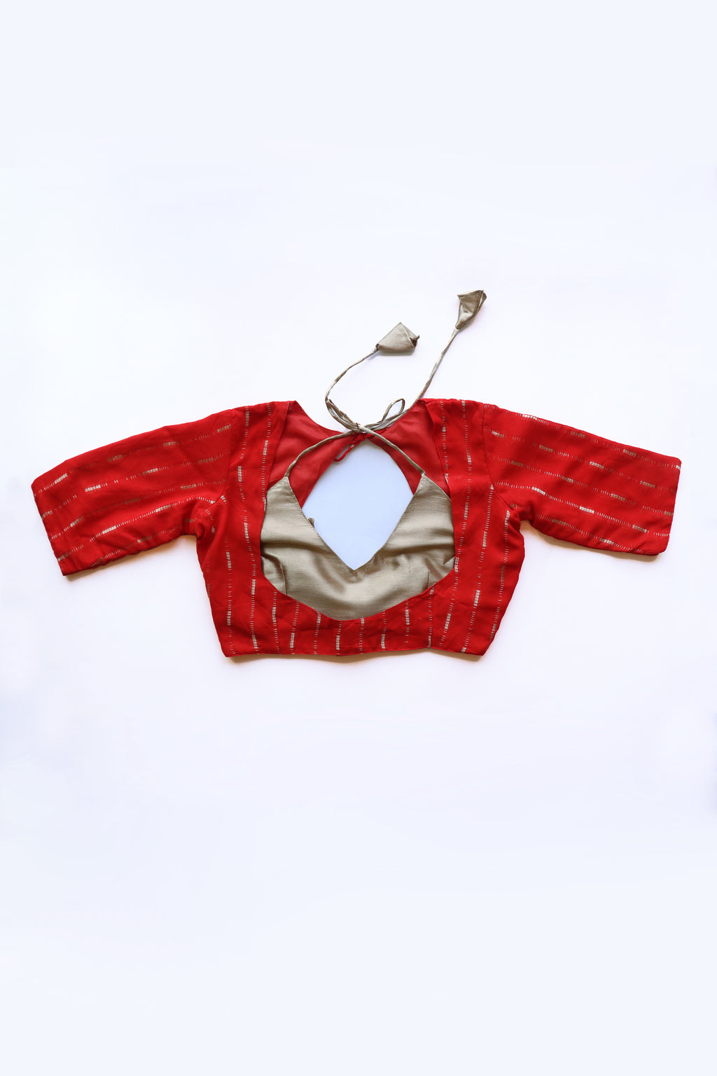 DEIANIRA  - Crimson and Gold Layred Blouse