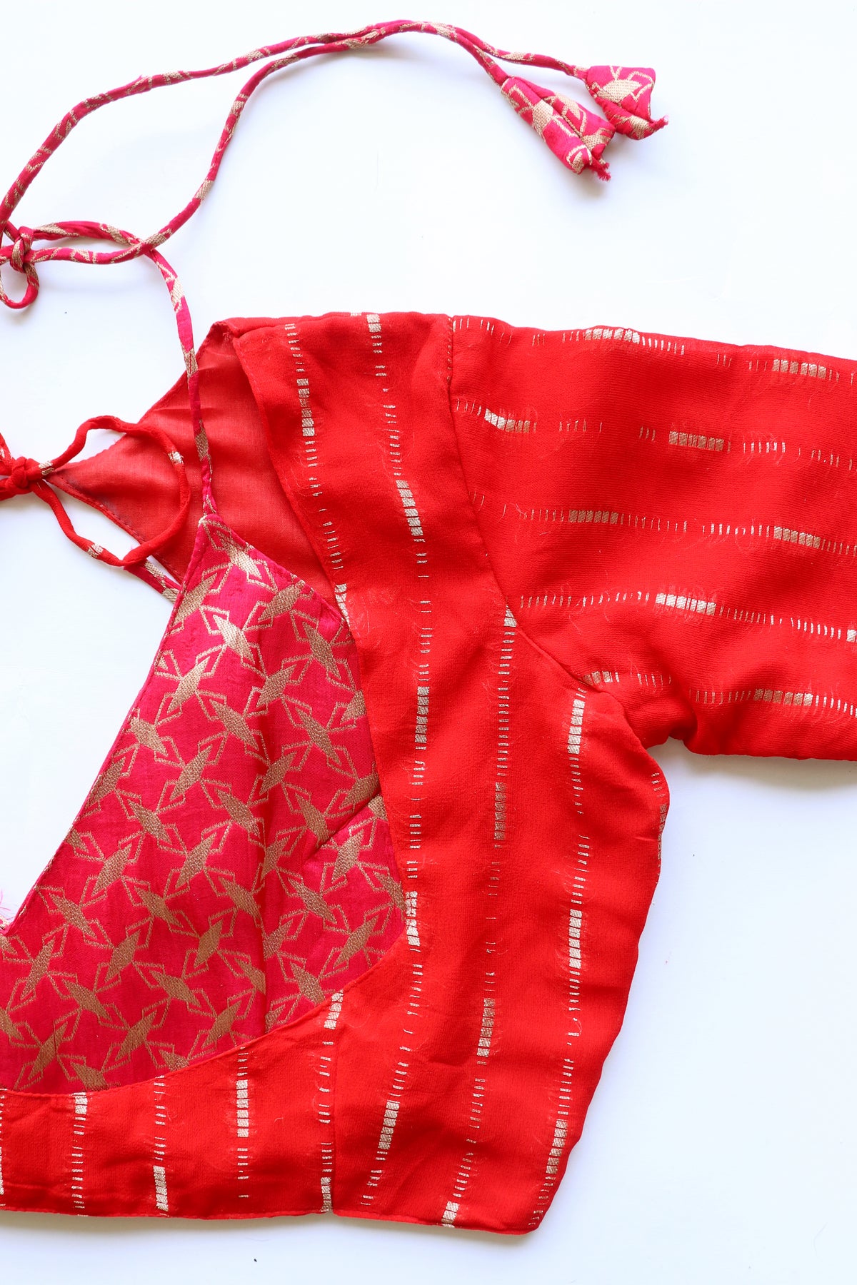 HESPERIA - Ruby & Pink Patterned Layred Blouse