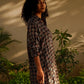 Ramin - Black Handblock Unisex Silk Kurta