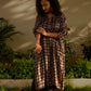 Ramin Black Striped Unisex Silk Kurta