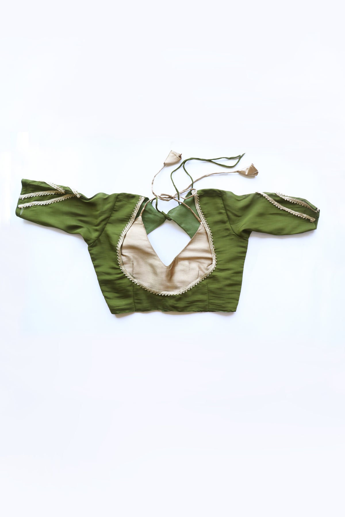 SKYLLA - Olive & Gold Blouse