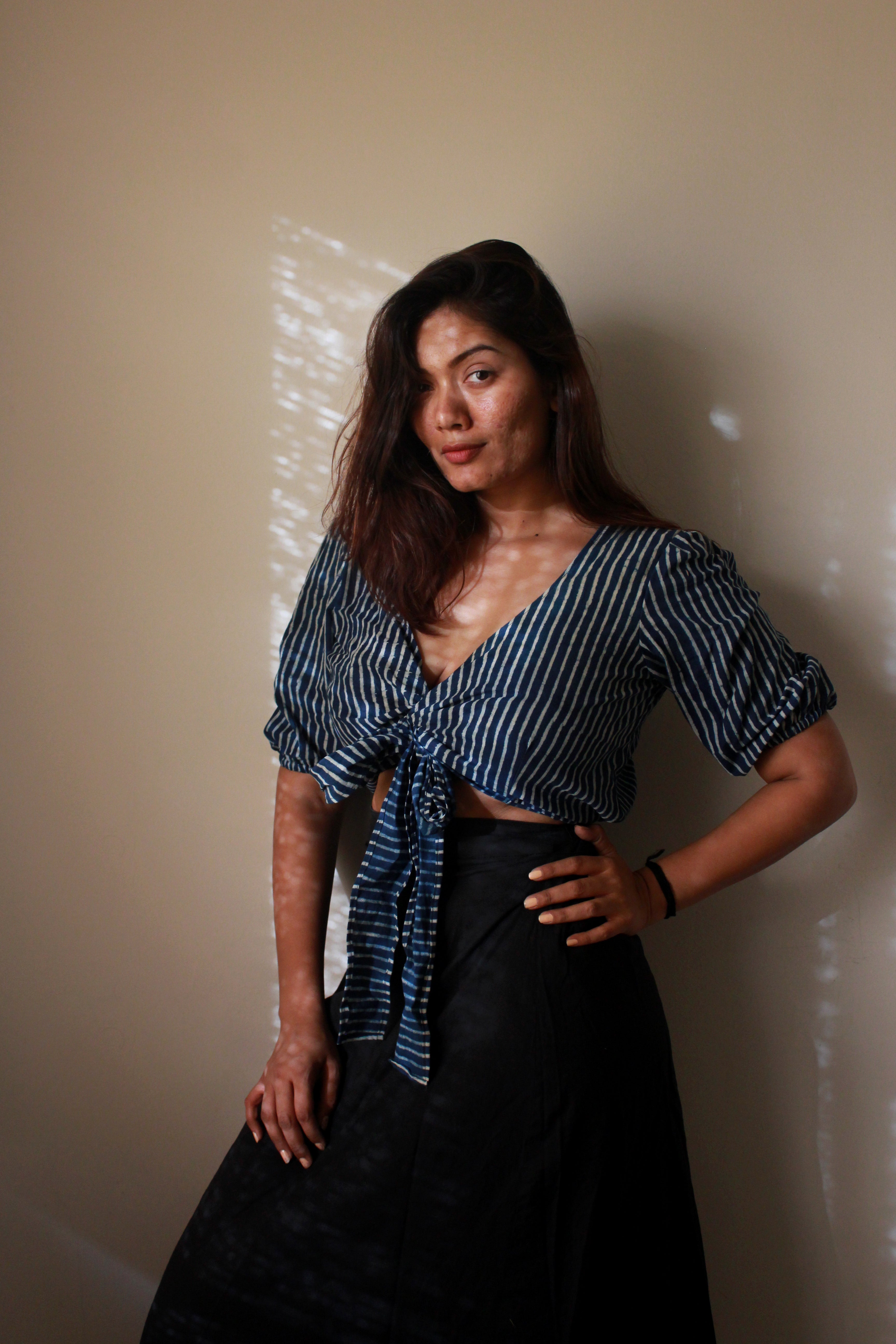 Blue Stripe Cotton top