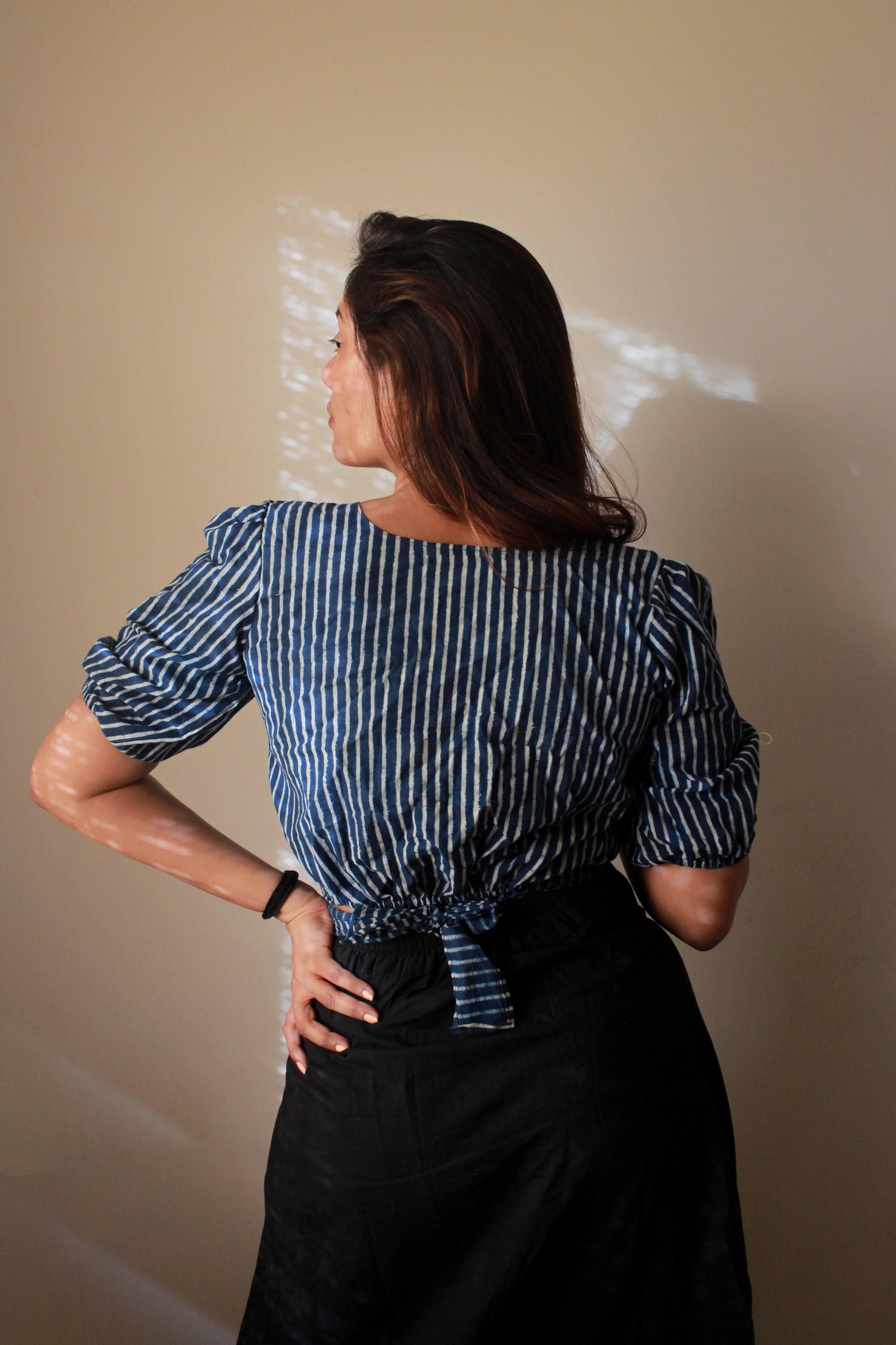 Blue Stripe Cotton top