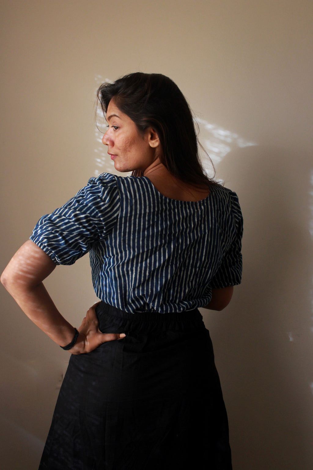 Blue Stripe Cotton top