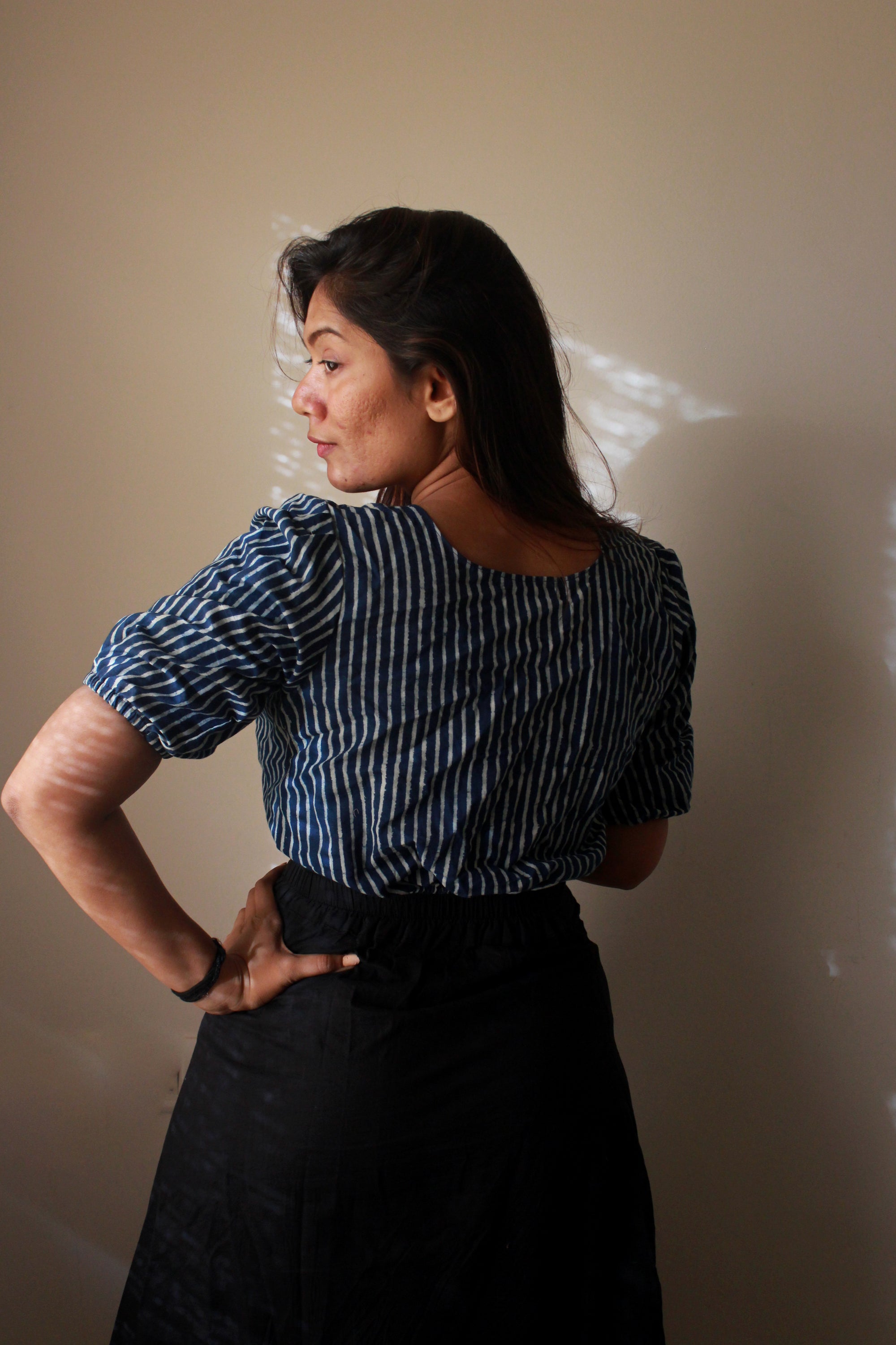 Blue Stripe Cotton top