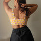 Summer Skies - cotton front tie top
