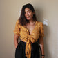 Yellow Cotton Tie Top